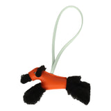 Hermes Budy Bag Charm Black, Feu and Vert Peppermint Milo Lambskin and Merino Wool - Thumbnail View 1