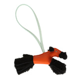 Hermes Budy Bag Charm Black, Feu and Vert Peppermint Milo Lambskin and Merino Wool - Thumbnail View 3