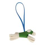 Hermes Budy Charm Vert Yucca and Bleu Hydra Milo Lambskin and Ecru Merino Wool - Thumbnail View 2
