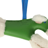 Hermes Budy Charm Vert Yucca and Bleu Hydra Milo Lambskin and Ecru Merino Wool - Thumbnail View 3