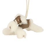 Hermes Budy Rock Charm Ecru, Etoupe, Craie and Gris Etain Milo Lambskin and Merino Wool - Thumbnail View 2