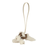 Hermes Budy Rock Charm Ecru, Etoupe, Craie and Gris Etain Milo Lambskin and Merino Wool - Thumbnail View 5