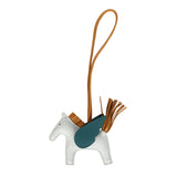 Hermes Rodeo Bag Charm PM Bleu Brume, Sesame, Vert Bosphore Milo Lambskin - Thumbnail View 1