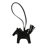 Hermes Pegase Rodeo Bag Charm PM Black Milo Lambskin, Varanus Niloticus Lizard Touch - Thumbnail View 1