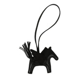 Hermes Pegase Rodeo Bag Charm PM Black Milo Lambskin, Varanus Niloticus Lizard Touch - Thumbnail View 2