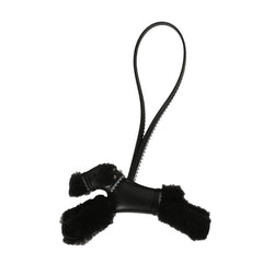 Hermes "Rock" Budy Apic Charm Black, Gris Pantin Milo Lambskin and Merino Wool Palladium Hardware