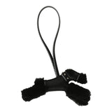 Hermes "Rock" Budy Apic Charm Black, Gris Pantin Milo Lambskin and Merino Wool Palladium Hardware - Thumbnail View 4