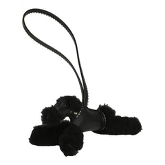 Hermes "Rock" Budy Apic Charm Black, Gris Pantin Milo Lambskin and Merino Wool Palladium Hardware