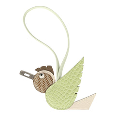 Hermes Birdy Charm Jaune Bourgeon, Nata, Ficelle, Nata, Etoupe, Vert Fizz Matte Alligator, Chevre, Shiny Lizard Varanus, Chevre, Epsom, Milo Lambskin Palladium Hardware