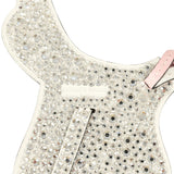 Hermes Pink Bedazzled Paddock Saddle Bag Charm Rose Sakura, White Swift Palladium Hardware - Thumbnail View 4