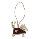Hermes Rodeo Robeo Coeur Charm PM Craie, Rose Sakura & Terre Milo Lambskin - Thumbnail View 2