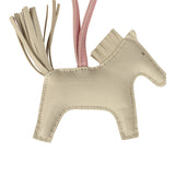 Hermes Rodeo Robeo Coeur Charm PM Craie, Rose Sakura & Terre Milo Lambskin - Thumbnail View 5