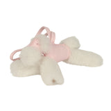 Hermes Budy Bag Charm Rose Darling Milo Lambskin, Ecru Merino Wool - Thumbnail View 4