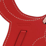Custom Hermes Pink Bedazzled Paddock Saddle Bag Charm Rose Sakura, Rouge Swift Palladium Hardware - Thumbnail View 2