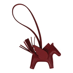 Hermes Pegase Rodeo Bag Charm PM Rouge Grenat Milo Lambskin