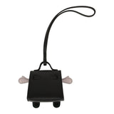 Hermes Mini Kelly Doll Idole Bag Charm Black, Mauve Pale, Vert Menthe, Bleu France Tadelakt, Chevre Mysore Palladium Hardware - Thumbnail View 2