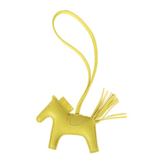Hermes Rodeo Bag Charm PM Lime Milo Lambskin