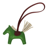 Hermes Rodeo Bag Charm PM Vert Yucca, Craie, Rouge H Milo Lambskin - Thumbnail View 1