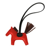 Hermes Rodeo Bag Charm PM Capucine, Terre, Black Milo Lambskin - Thumbnail View 1