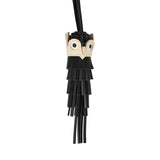 Hermes Chouette Charm Black, Gris Misty, Blanc, Craie Milo Lambskin, Swift, Epsom - Thumbnail View 2
