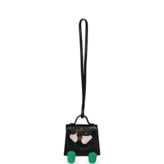 Hermes Mini Kelly Doll Idole Bag Charm Black, Mauve Pale, Vert Menthe, Bleu France Tadelakt, Chevre Mysore Palladium Hardware
