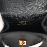 Hermes Mini Kelly Doll Idole Bag Charm Black, Mauve Pale, Vert Menthe, Bleu France Tadelakt, Chevre Mysore Palladium Hardware - Thumbnail View 6