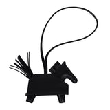 Hermes Rodeo Rock Bag Charm PM Black Milo Lambskin Palladium Hardware - Thumbnail View 2
