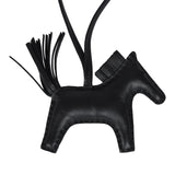 Hermes Rodeo Rock Bag Charm PM Black Milo Lambskin Palladium Hardware - Thumbnail View 5