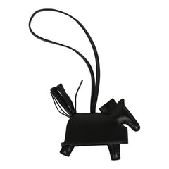 Hermes Rodeo Rock Bag Charm PM Black Milo Lambskin Palladium Hardware