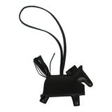 Hermes Rodeo Rock Bag Charm PM Black Milo Lambskin Palladium Hardware - Thumbnail View 2