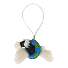 Hermes "A La Mer" Budy Charm Ecru, Bleu Nuit, Vert Peppermint, Bleu Hydra, Vert Yucca Merino Wool and Milo Lambskin