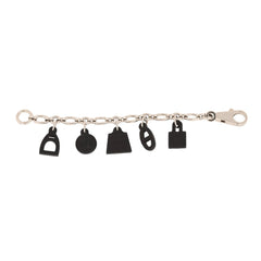 Pre-owned Hermes Olga Bag Charm Black Barenia Palladium Hardware