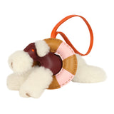 Hermes "A La Mer" Budy Charm Ecru, Rouge H, Feu, Sesame, Rose Sakura Merino Wool and Milo Lambskin - Thumbnail View 4