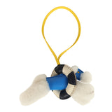Hermes "A La Mer" Budy Charm Ecru, Bleu Hydra, Jaune De Naples, Bleu Nuit, Craie Merino Wool and Milo Lambskin - Thumbnail View 2