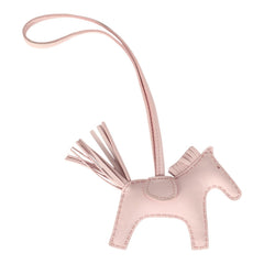 Hermes Rodeo Bag Charm PM Rose Darling Milo Lambskin