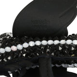 Custom Skeleton Swarovski Crystal Hermes Bedazzled Pegase Rodeo Bag Charm PM So Black Milo Lambskin - Thumbnail View 3