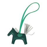 Hermes Rodeo Bag Charm PM Touch Malachite, Bleu Brume Milo Lambskin, Menthe Matte Alligator Touch - Thumbnail View 1