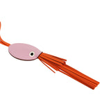 Hermes Poulpe Charm Mauve Sylvestre Epsom, Orange Milo Lambskin - Thumbnail View 4