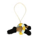 Hermes "A La Mer" Budy Charm Black, Dune, Craie, Jaune De Naples, Vert Peppermint Merino Wool, Milo Lambskin - Thumbnail View 2