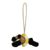 Hermes "A La Mer" Budy Charm Black, Dune, Craie, Jaune De Naples, Vert Peppermint Merino Wool, Milo Lambskin - Thumbnail View 5