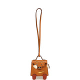 Hermes Mini Kelly Doll Idole Bag Charm Naturel Sable Butler and Nata, Brique, Jaune Mango Chevre Mysore Palladium Hardware - Thumbnail View 2