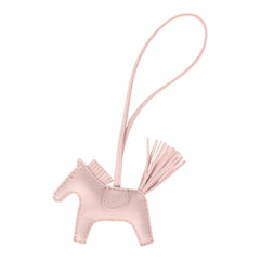 Hermes Rodeo Bag Charm PM Rose Darling Milo Lambskin