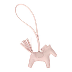 Hermes Rodeo Bag Charm PM Rose Darling Milo Lambskin