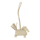 Hermes Rodeo Rock Bag Charm PM Craie Milo Lambskin Palladium Hardware - Thumbnail View 2