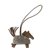 Hermes Rodeo Rock Bag Charm PM Ombre Shiny Varanus Salvator Lizard and Etoupe Milo Lambskin Palladium Hardware - Thumbnail View 2