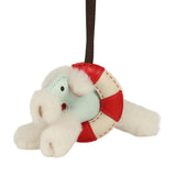 Hermes "A La Mer" Budy Charm Ecru, Vert Peppermint, Chocolat, Rouge, Craie Merino Wool and Milo Lambskin - Thumbnail View 3
