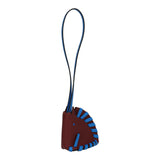 Hermes Cheval Tresse Bag Charm Rouge H, Bleu Hydra Epsom - Thumbnail View 2