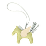 Hermes Pegase Rodeo Bag Charm PM Jaune Bourgeon, Bleu Brume, Nata Milo Lambskin - Thumbnail View 1
