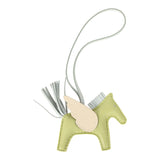 Hermes Pegase Rodeo Bag Charm PM Jaune Bourgeon, Bleu Brume, Nata Milo Lambskin - Thumbnail View 2