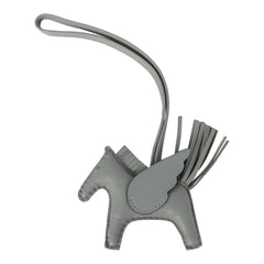 Hermes Pegase Rodeo Bag Charm PM Gris Pantin Milo Lambskin